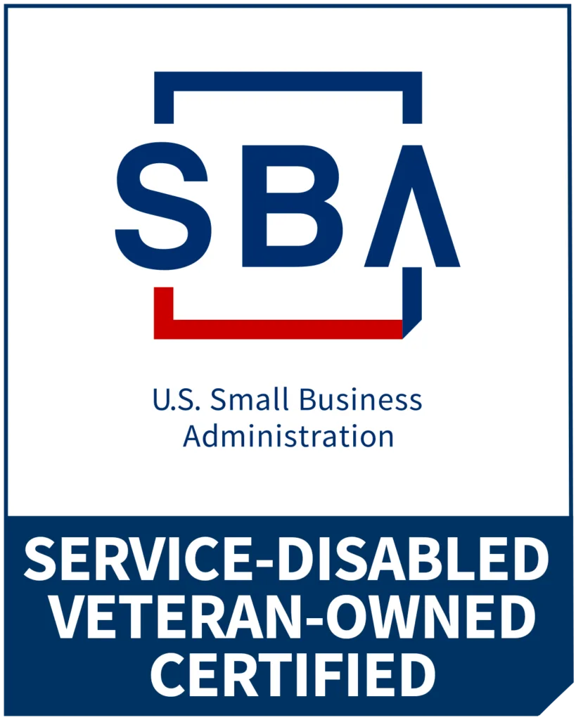 Image depicting the SBA logo, highlighting veteran-owned certification for small businesses.